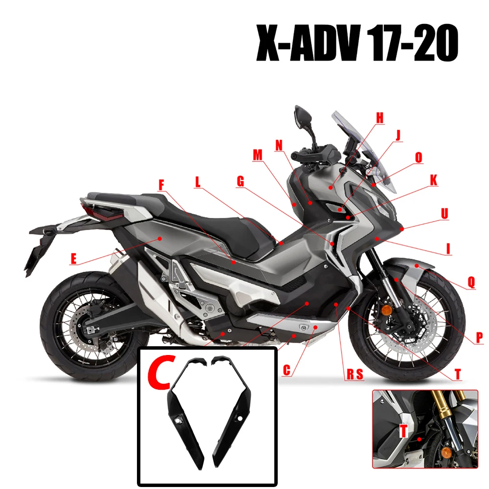 18 19 X Adv 750 Front Driver Lower Side Foot Step Cover Motorcycle Fairing Bodywork For Honda Xadv 750 17 Unpainted Aliexpress