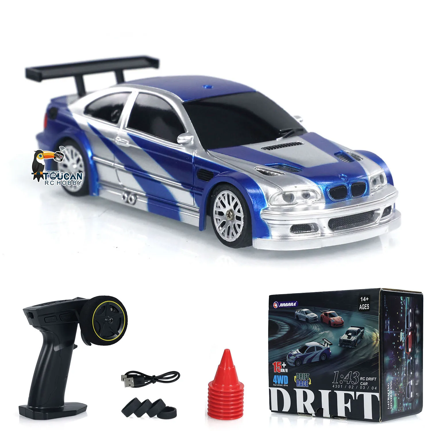 Toys for Boys RC 1/43 Difting Car Racing RTR 4WD Four-wheel Drive High Speed Radio Control Model 2.4g Drift Race Car Mini Gifts 2