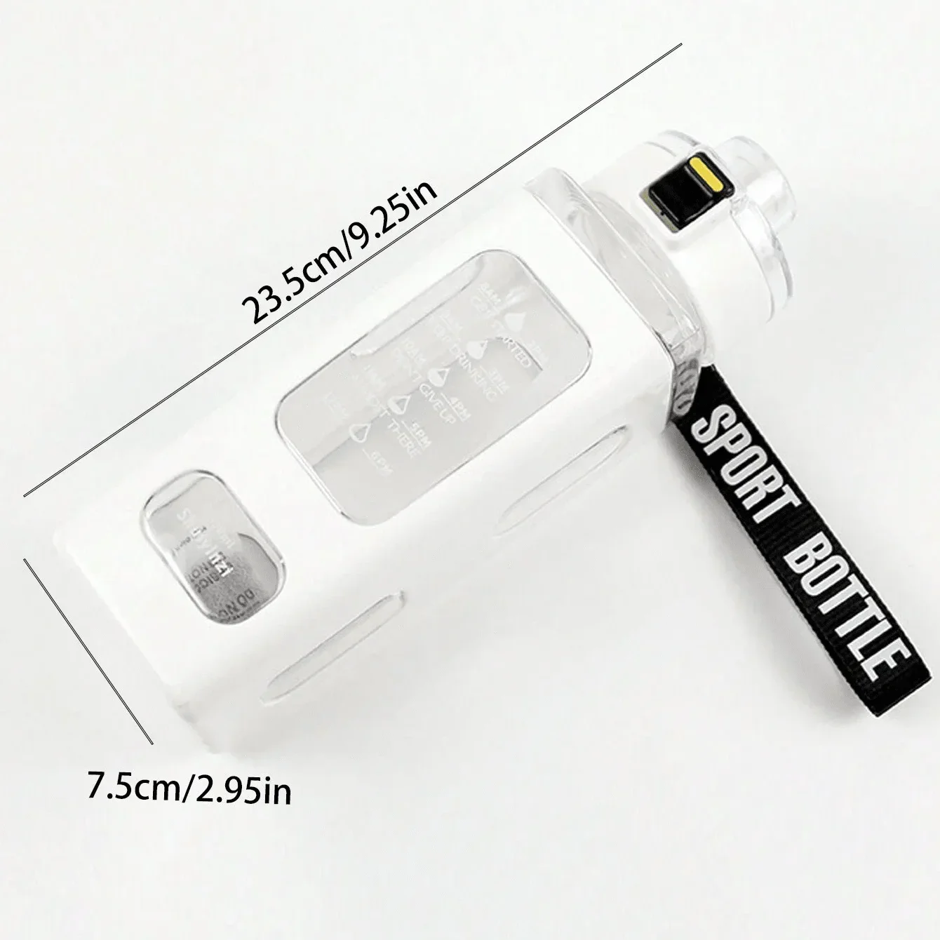 1pc 700ml Portable Sports Water Bottle With Straw Sippy Cup Plastic Tea Milk BPA Free Gourde Drink Bottle Suitable for Outdoors