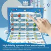 Arabic English Ebook Point Reading USB Charging Waterproof Paper Sound Hanging Book Children's Early Education Educational Toy 3
