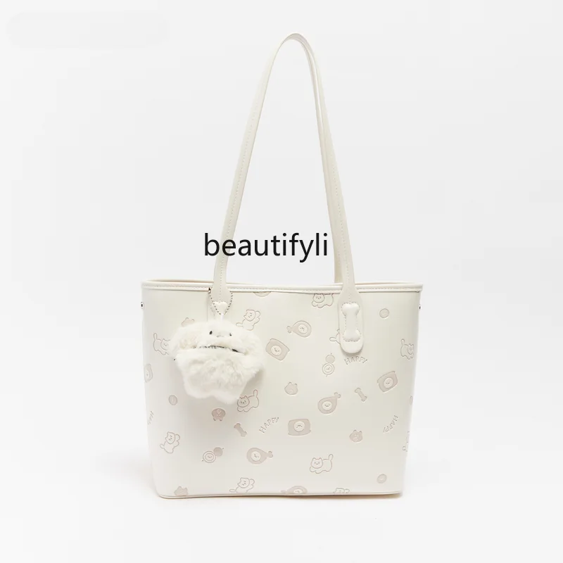

Tote bag children's fun cute pet series doll pendant commuter underarm satchel