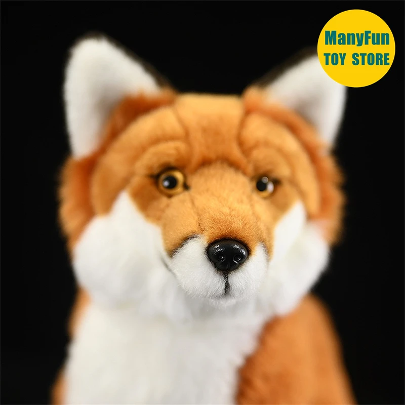 Realistic Red Fox High Fidelity Fox Plushie Vulpe Plush Toys Lifelike Animals Simulation Stuffed Doll Kawai Toy Gifts For Kids 2