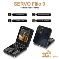 SERVO Flilo9 3G Foldable Mobile Phone 2.6" Screen Dual SIM Card Speed Dial Blacklist Call Recording 180° Cellphone Button Type-C 1