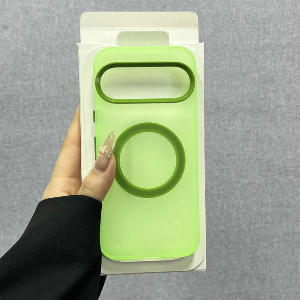 Magnetic Wireless Charging Candy Color Matte Translucent Shockproof Case