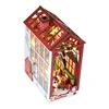 DIY Book Nook Wooden Miniature Model Kit Christmas House Bookend Assembled 3D Puzzle Bookshelf Home Decor Adults Gifts 3
