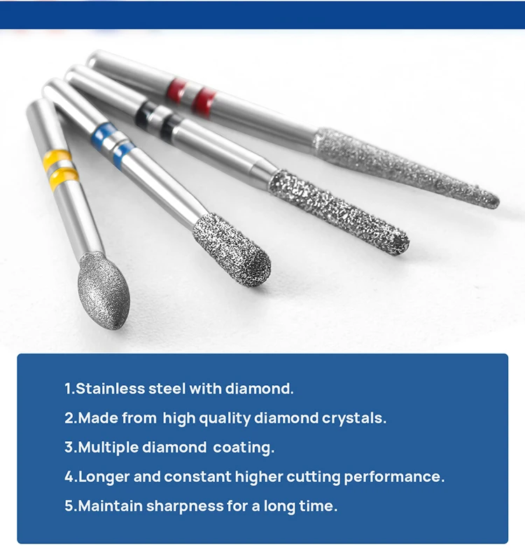 AZDENT 10 Stück/Box Dental-Diamantbohrer zum Schneiden von Zirkonoxid, Keramik, Edelstahl, 1,6 mm, für Reibungsgriff (FG), Hochgeschwindigkeitshandstück – Detail 2