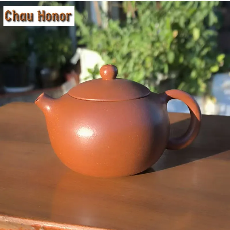150ml Antique Yixing Purple Clay Teapots Master Handmade Xishi Pot Raw Ore Downhill Mud Kettle Chinese Zisha Tea Set Decoration