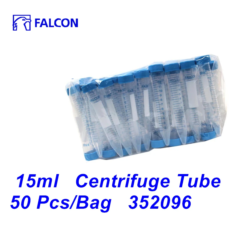 Corning Falcon 352096 15ml Conical Centrifugal Tubes 50 Pcs/Bag
