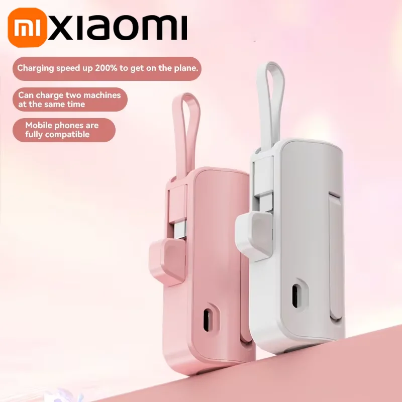 Portable Battery Charger Xiaomi Mini Mobile Power Bank 30000mAh Capsule High Capacity Portable Emergency Supply Fast Charging External Battery For iPhone