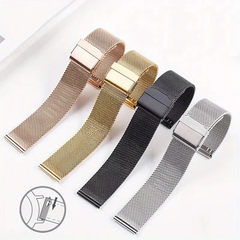 Stainless Steel Milanese Mesh Quick Release Watch Strap