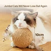 8/10CM Interactive Sisal Cat Scratching Ball Toy For Kitten Teeth Cleaning Anti Bite Cat Ball Sounding Toy Pet Supplies 2