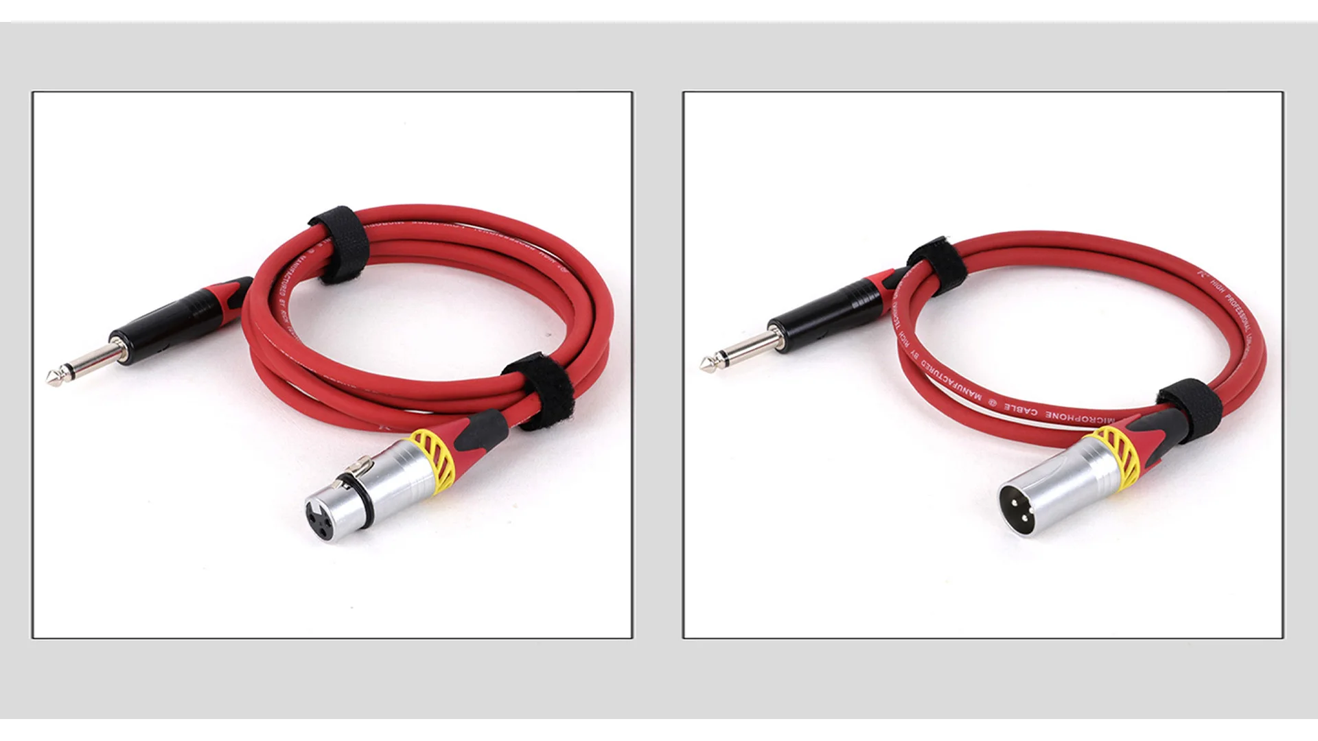 Hochwertige 6,35mm(1/4) Mono-Stecker-Buchse an Stecker/Buchse 3-polig xlr ofc Audio geflochten abgeschirmt für Mikrofon mischer Verstärker usw. – Detail 8