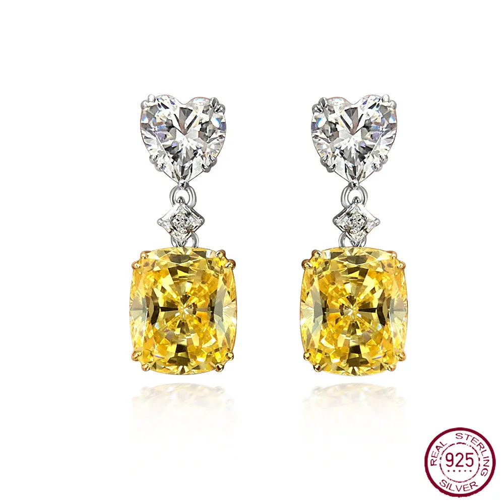 

Милый и простой, блестящий квадратный квадрат в форме сердца из высокоуглеродистого бриллианта, серебро пробы, модный универсальный, 6 карат