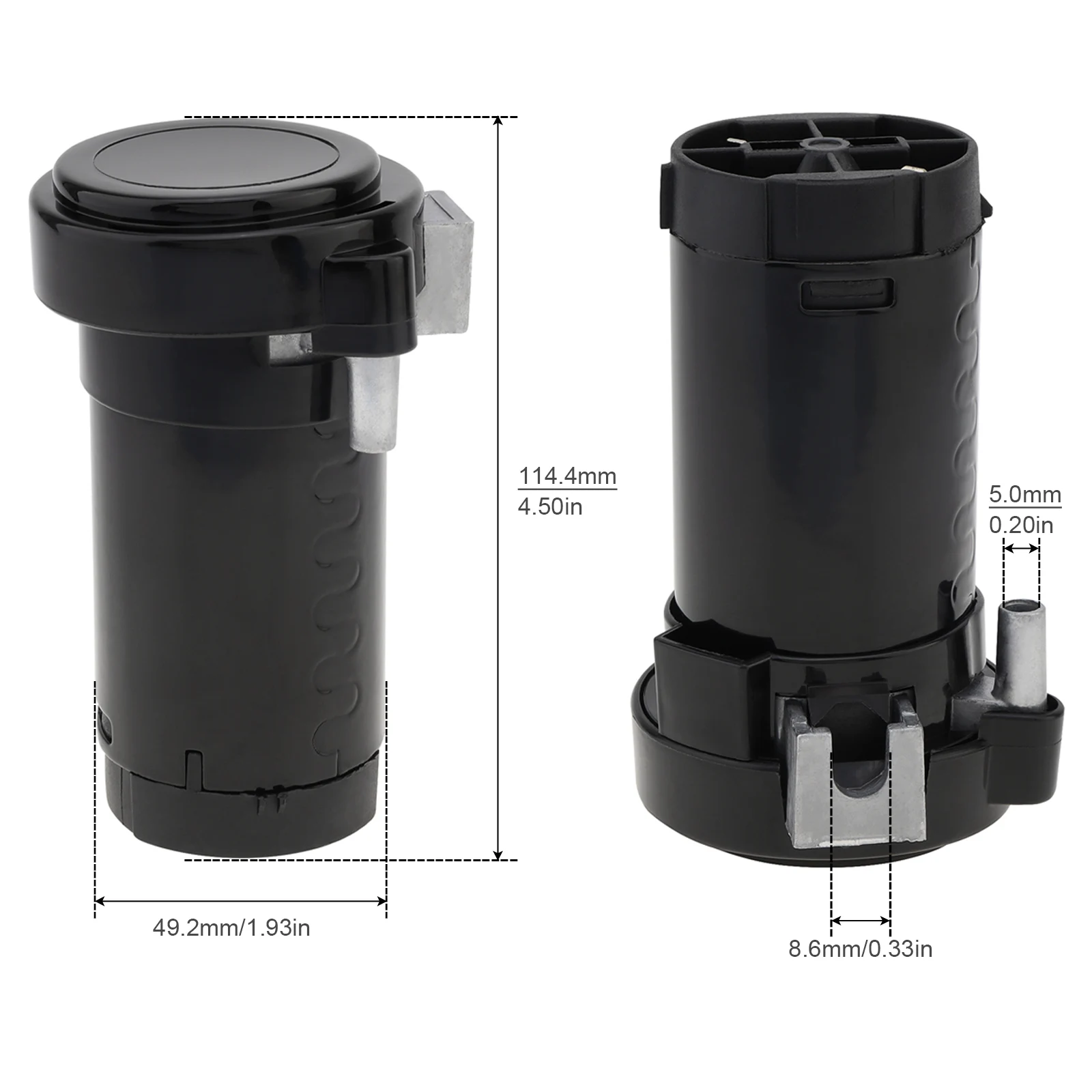 12V / 24V 14-18 PSI Universal Automotive Air Horn Compressor Single Horn Air Pump for 12V / 24V Vehicle Trumpet