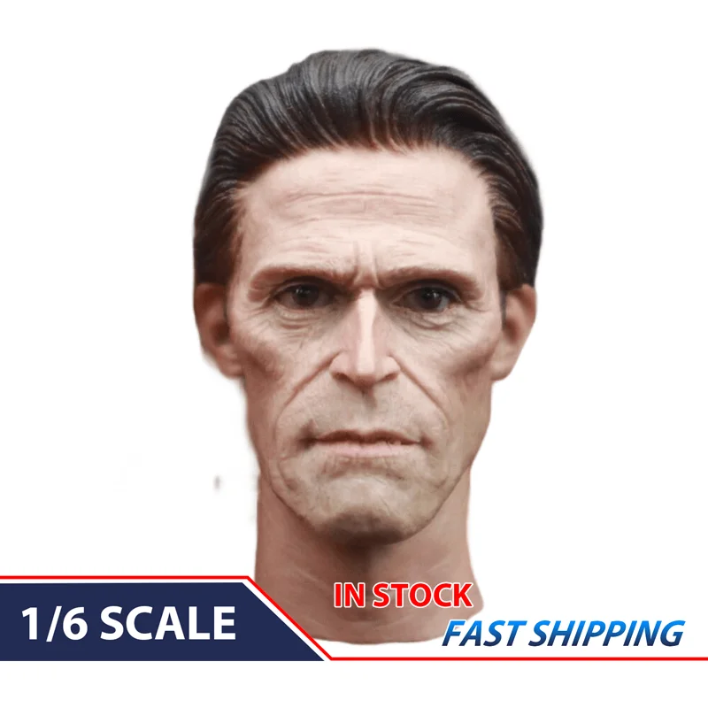 

1/6 Green Monster Willem Dafoe Head Sculpt Model Male Soldier Head Carving Fit 12'' Action Figure Body Dolls In Stock PVC