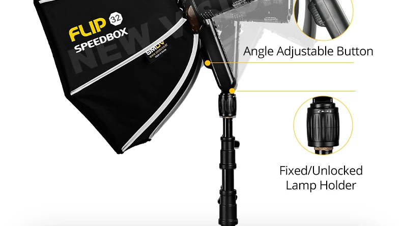 SMDV Flip 32 Quickly Release Parabolic Softbox for A2 Godox V1 V860III AD100PRO
