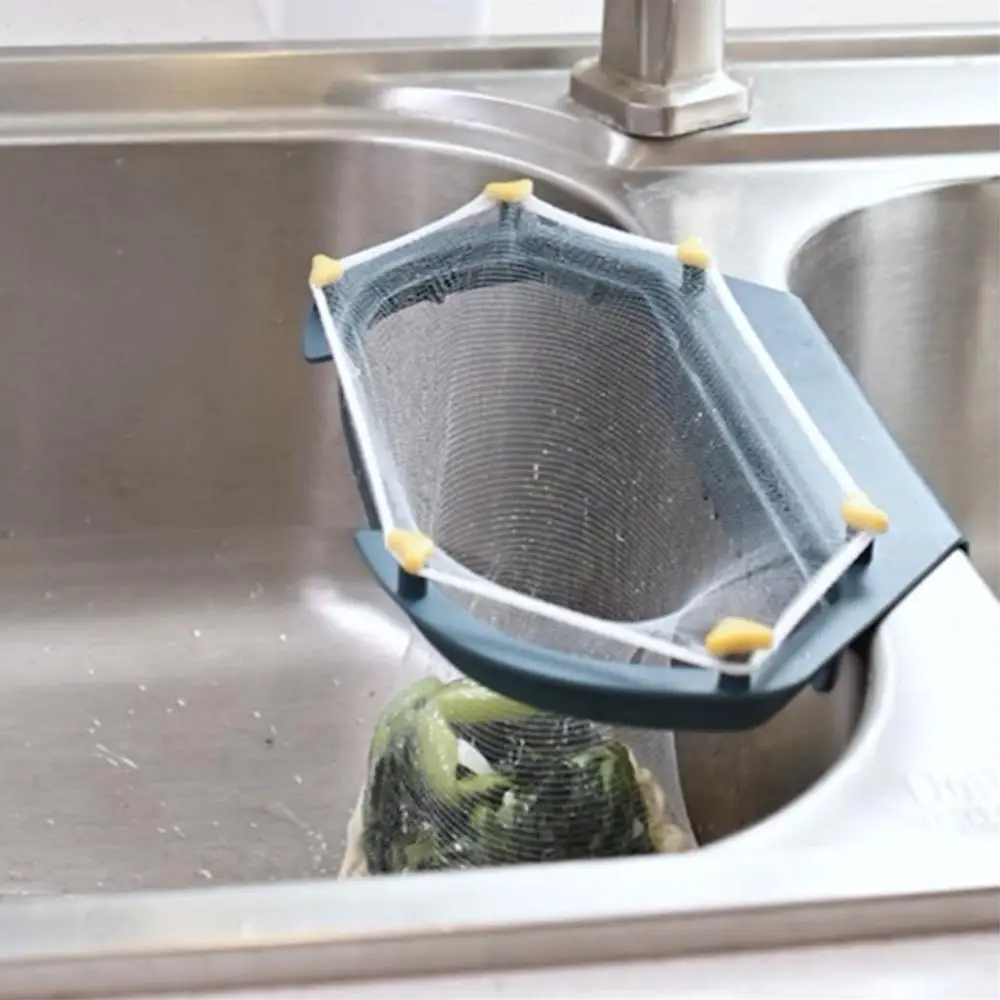

Kitchen Sink Filter Strainer Basket Corner Sink Filter Drain Net Bag Kitchen Garbage Storage Rack For Food Waste Mesh Leftover