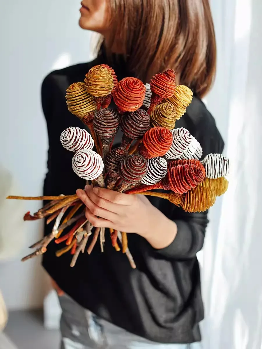 

African spiral fruit imported dried flower bar shop window display wedding decoration wedding room decoration flower honeycomb