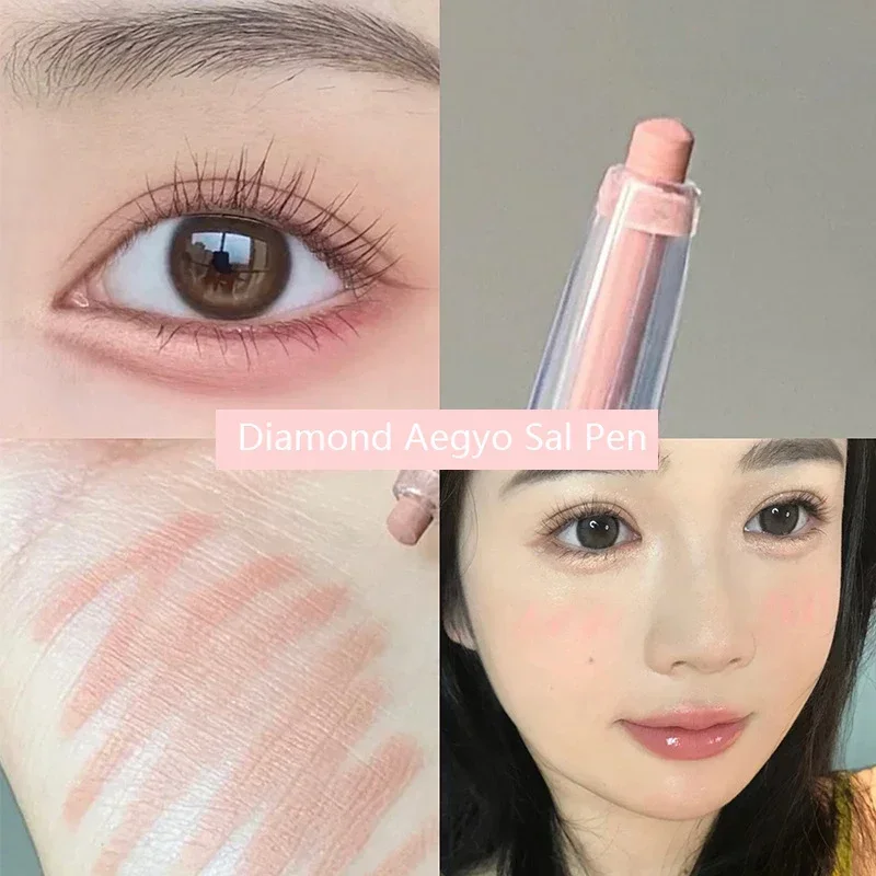 Eyeshadow Stick Diamond Eyes Pencil Aegyo-sal Shiny Glitter Eyeshadow Pen Eyeliner Pearlescent Matte Highlight Pen Brighten Silkworm Makeup Tool