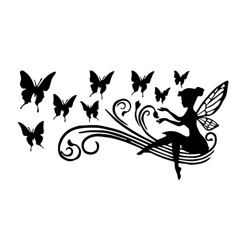 

Jpct personalized fairy tale butterfly decal for RV, trunk, bumper waterproof cover scratch ethyl thin sticker 17.1cm * 8.9cm