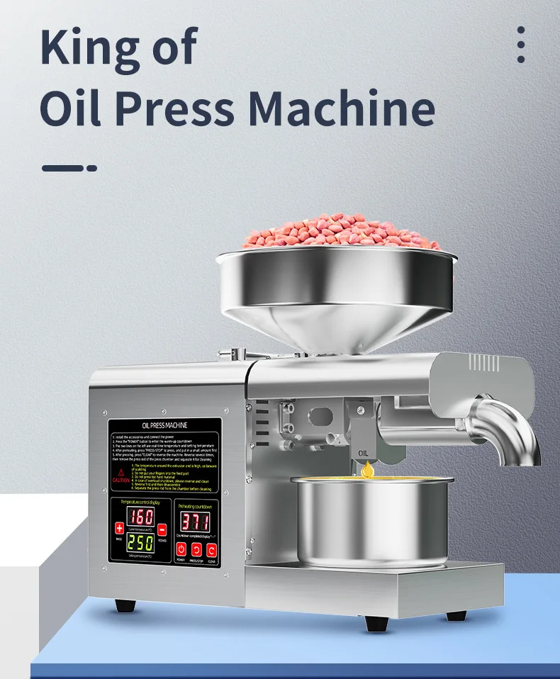 T3 Household Oil Press machine Intelligent Stainless Steel Oil Extractor Small Stainless Steel Sunflower 2