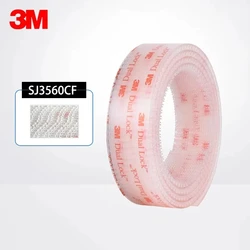 Enhanced Dual Lock Reclosable Fastener Tape - Strong & Durable Black - Transparent Adhesive - 100cm (Transparent)