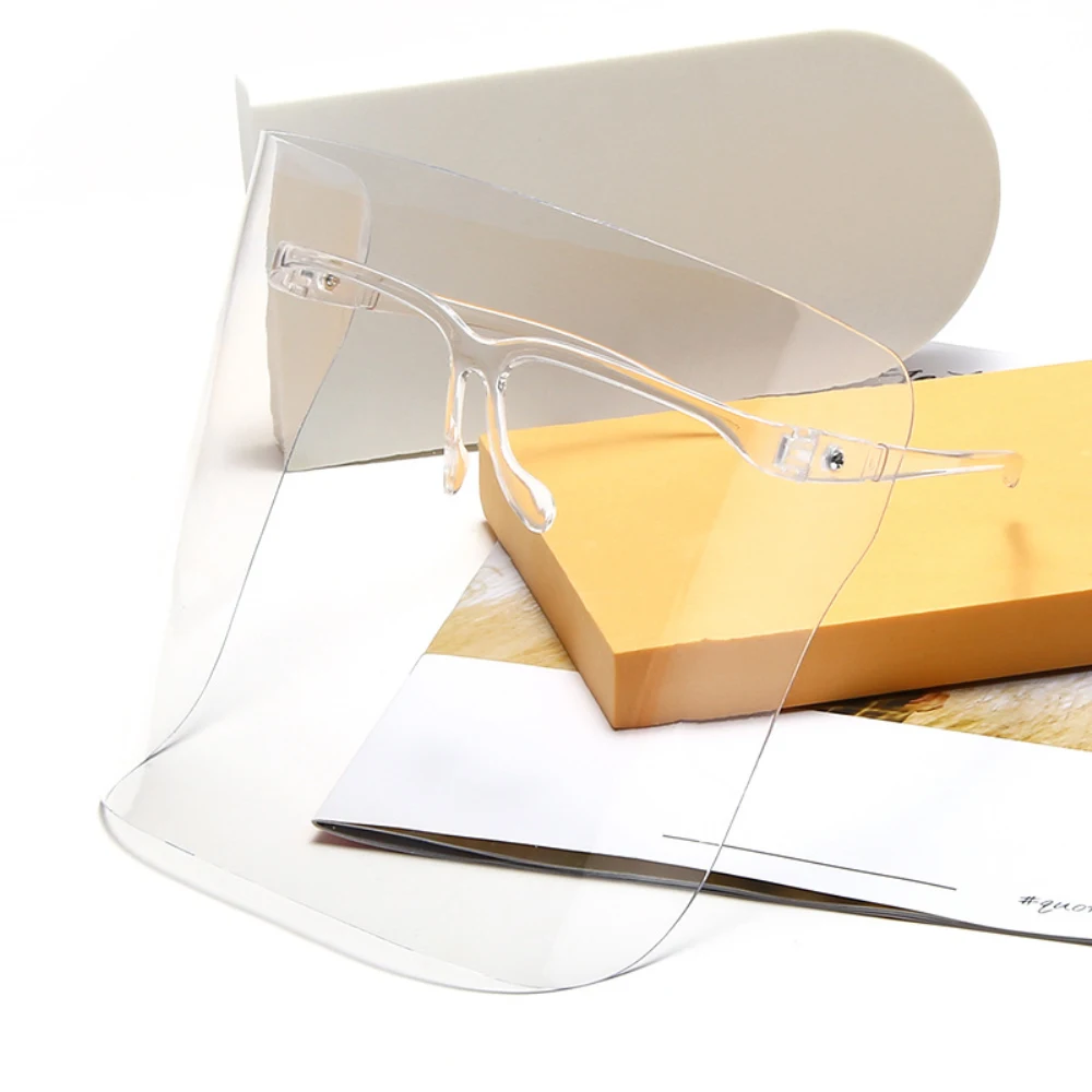 Kitchen Transparent Face Shield Kitchen Goggles Anti-oil Onion Goggles Dust-Proof Face Protective Mask Anti-spray Mask