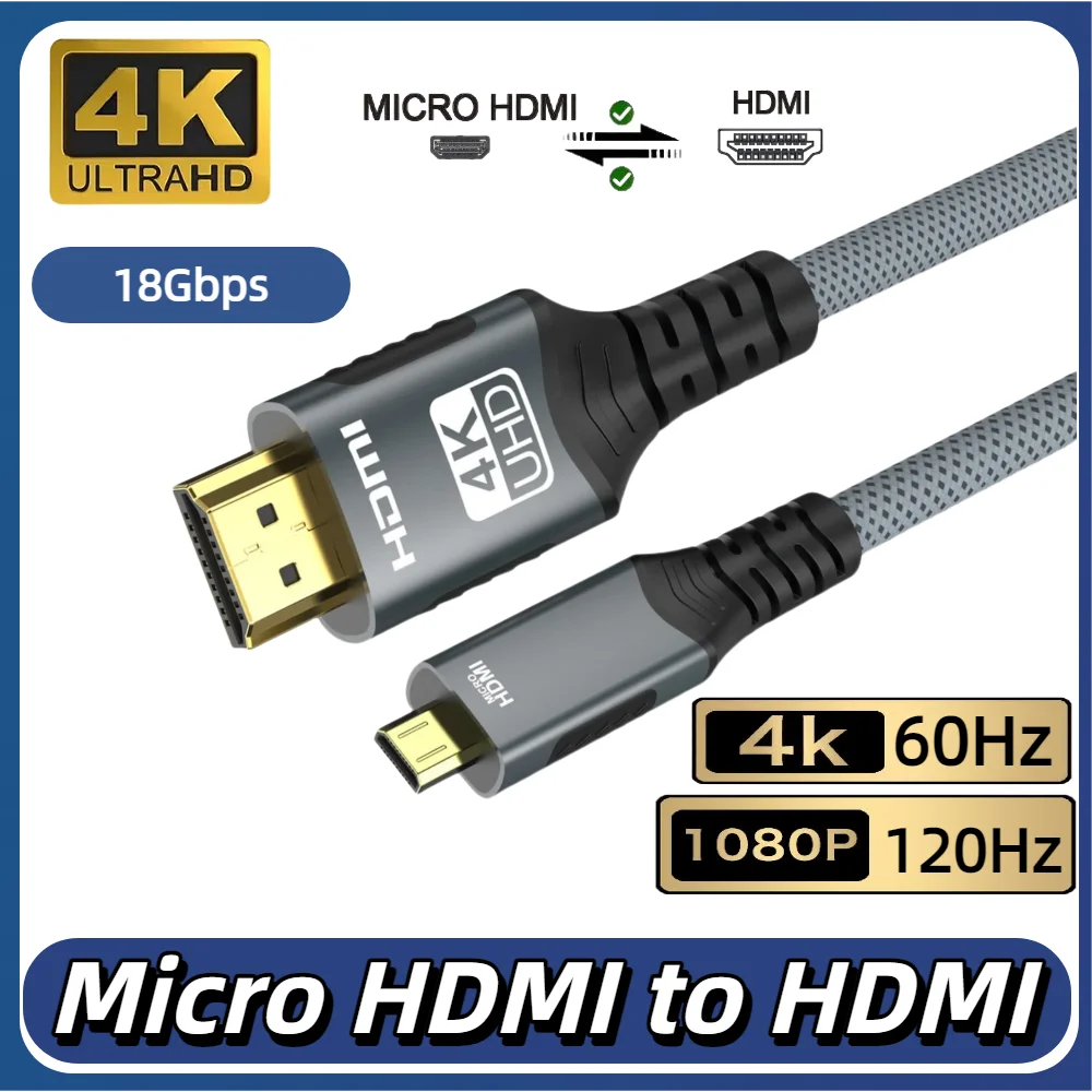 Ultra High-Speed 4K Braided HDMI Cable with Bi-Directional Connectivity