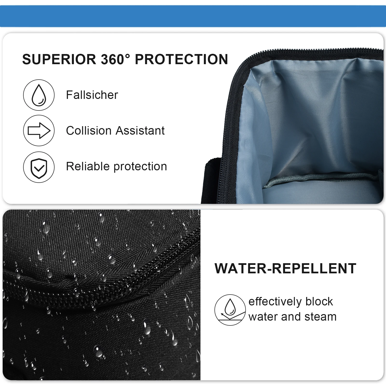 Storage Case Travel Carrying Bag Salange HY300 for HY320 and Universal Type Support HY260 P330 P30Max HCS350 Black Portable projector storage case