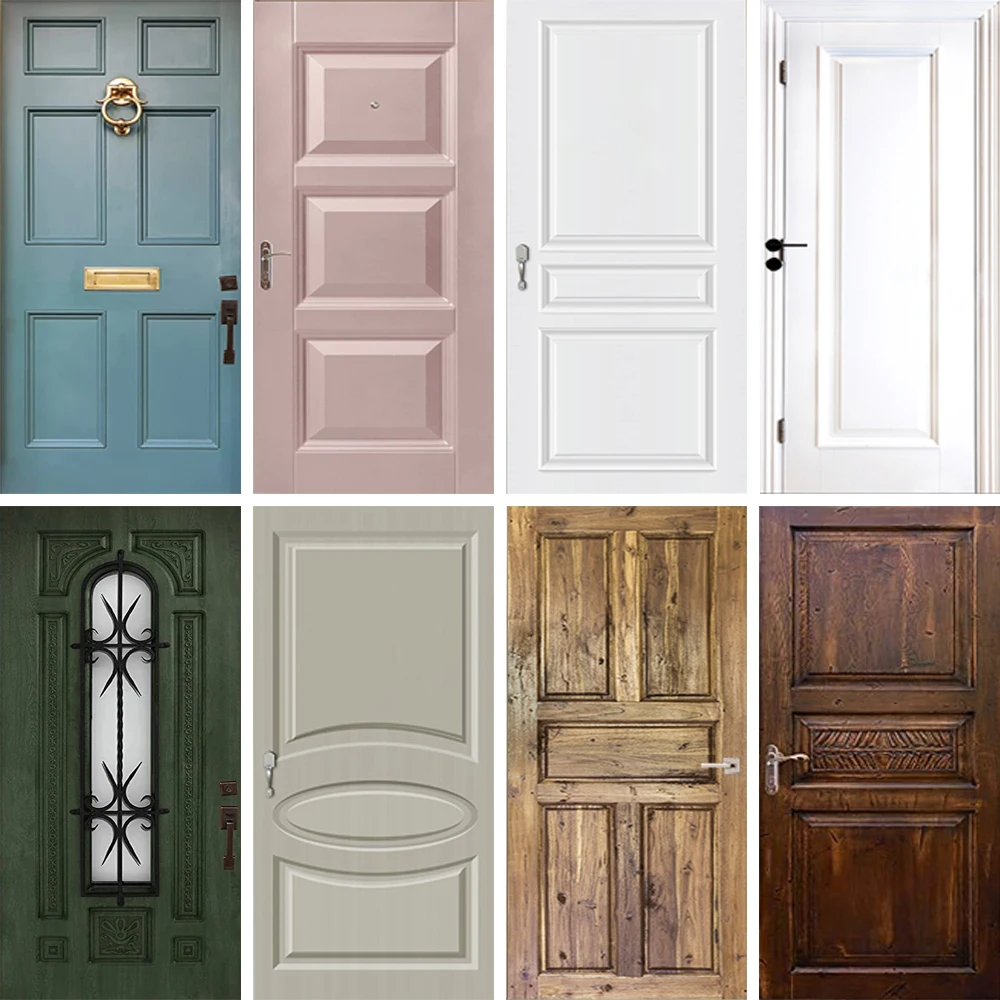 Papier Peint Porte Sticker Porte Marron Et Bois 3D Porte