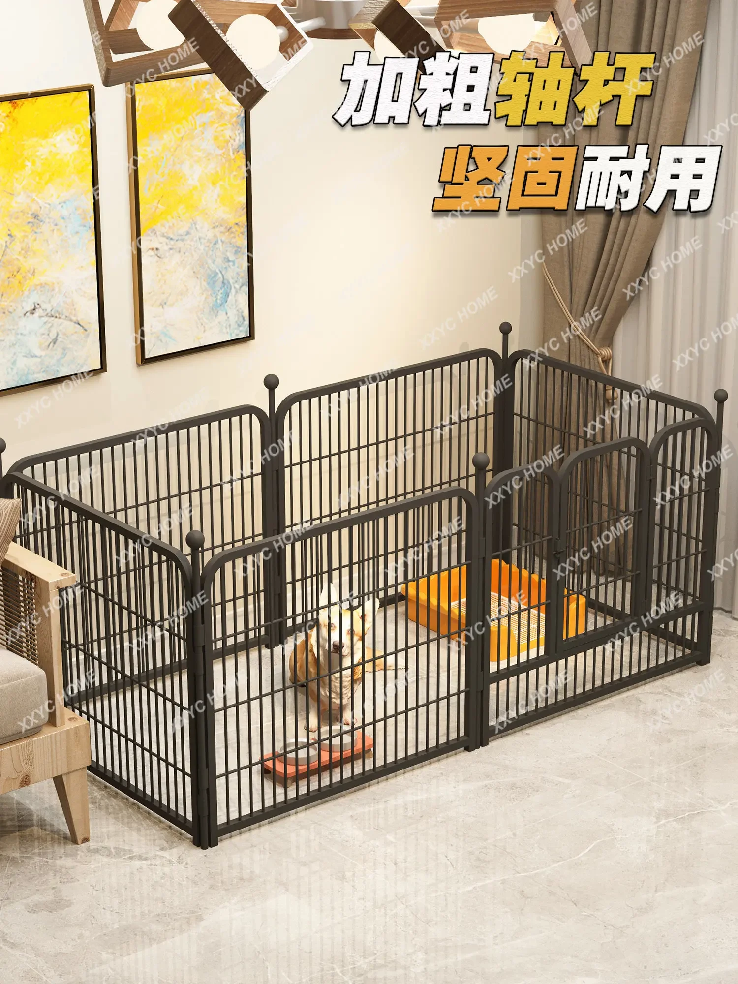 Pet Fence Dog Playpen Dog Indoor Crate Small and Medium-Sized Dogs Teddy Corgi Isolation Door Protective Grating Fence