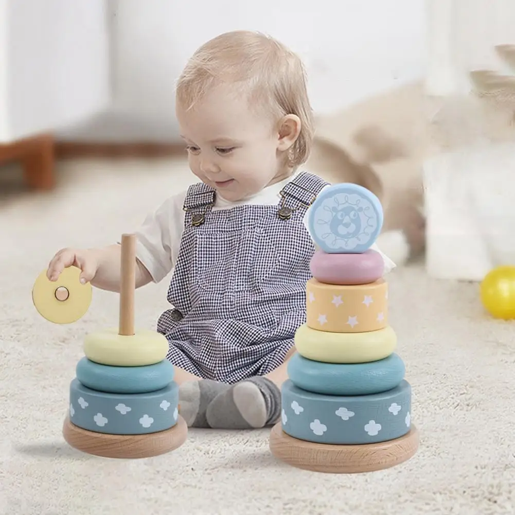 

Rainbow Tower Stacking Toy Hand-Eye Coordination Logical Thinking Stacking Toy for Children's Cognitive Development