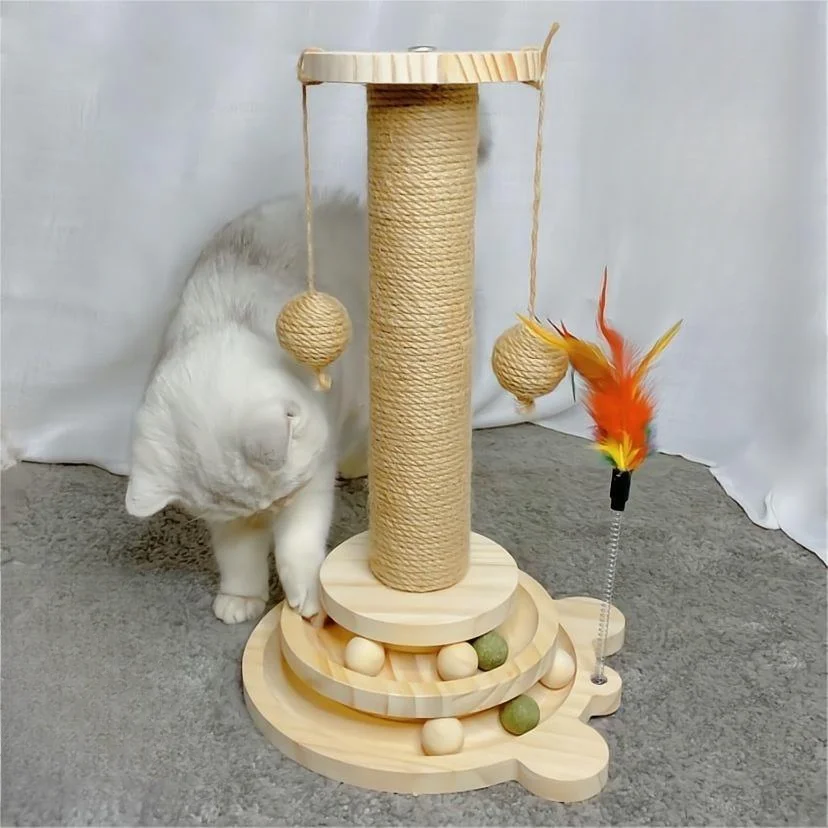 cat toy Pet Cat Toy cat scratcher Cat Turntable Funny Cat Stick Balls Durable Sisal Scratching Board Cat Supplies Cat Grab Column