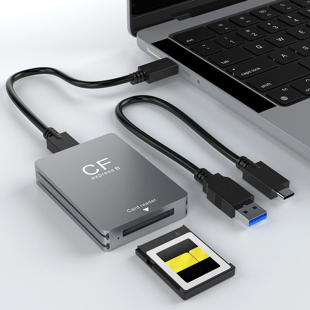 CFexpress B 타입 카드 리더, USB C에서 USB C/A 케이블로 지지대, CFexpress 리더 어댑터, 안드로이드, 윈도우, 맥 OS
