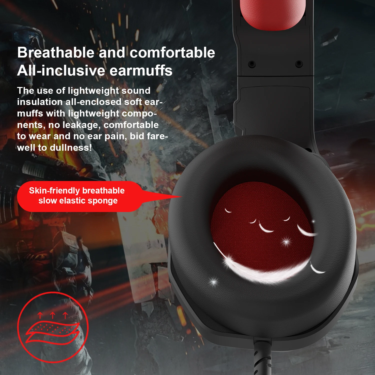 3.5mm video Gaming headphones Game headset Noise Isolating earphone with Microphone Volume Control for PS4 Play Station 4 PC 5