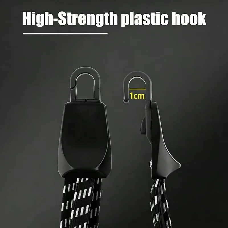 Elastisches Bungee-Gepäckgurtseil mit Haken für Fahrräder, Gepäckträger, Zubehör – Detail 5