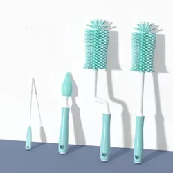 Silicone 360° Cleaning Brush Set with Pacifier & Straw Scrubber (9.99)