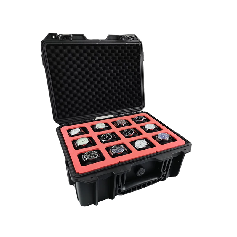 

Waterproof Watches Storage Toolbox ABS Plastic Sealed Tool Case Portable Dry Tool Box Impact Resistant Suitcase With Foam