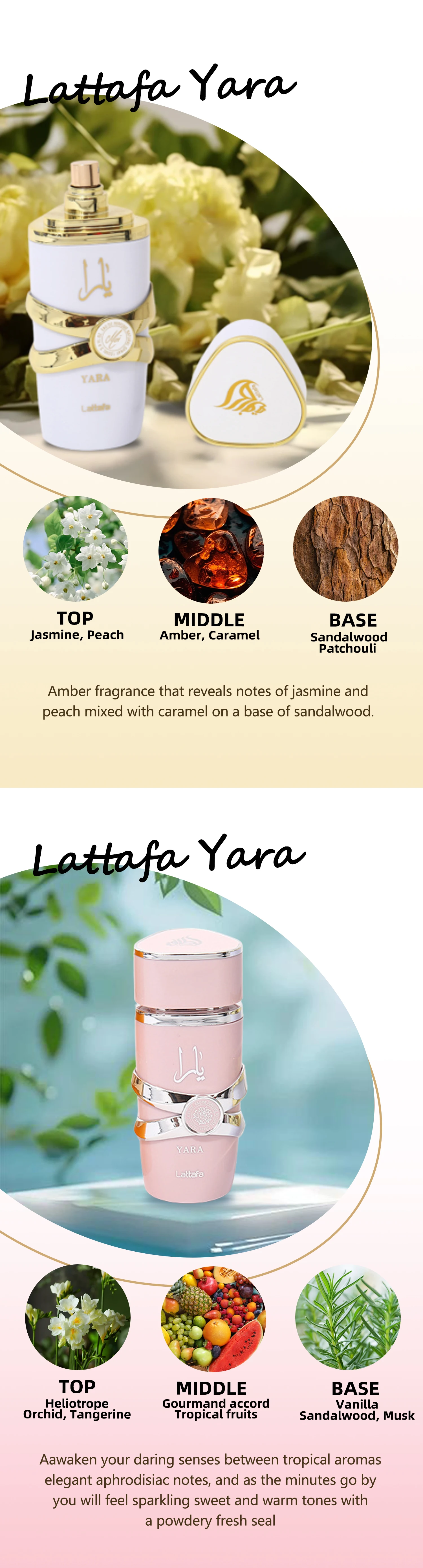 Lattafa Asad Bourbon & Yara Arabic Perfumes