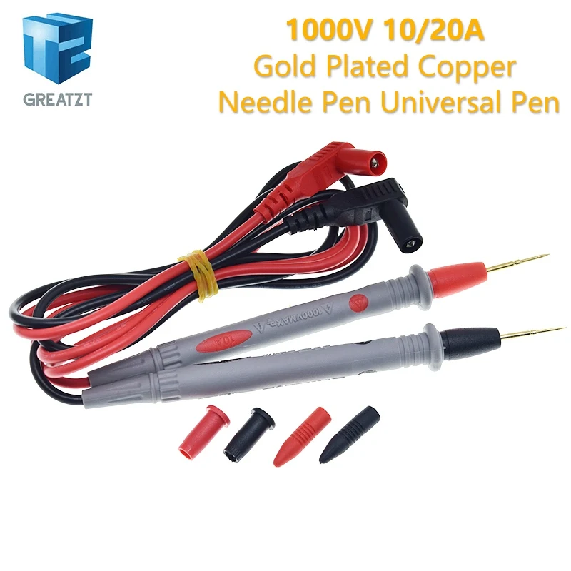 GREATZT Multimeter-Messleitungen, Universalkabel, AC DC 1000 V, 20 A, 10 A, CAT III, Messsondenstift
