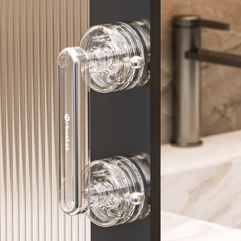 Waterproof Suction Cup Door Handle Anti-slip Reusable Sliding Door Handle Removable Bathroom Wardrobe