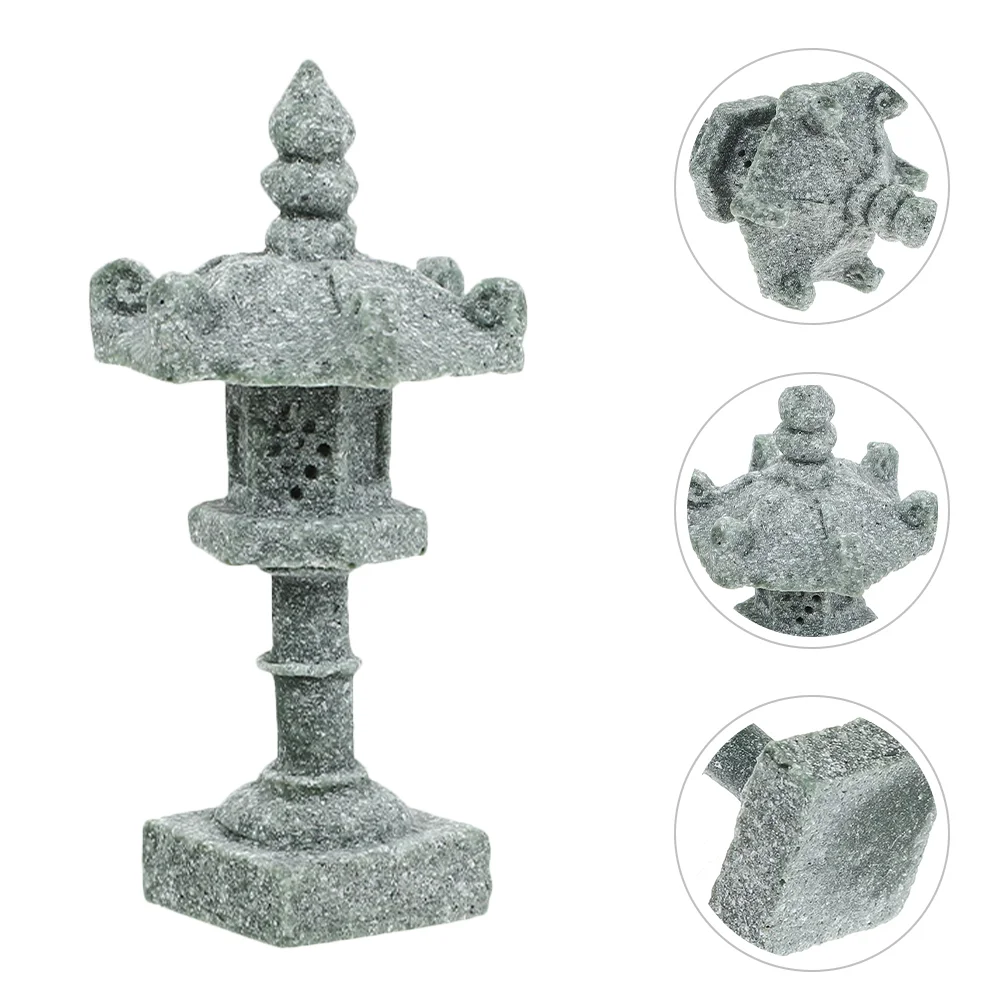 

4 Pcs Miniature Garden Tower Light Models Pagoda Statue Small Zen Accessories Stone Bonsai Adorn