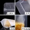 100PCS Matte Stand Up Plastic Ziplock Bag Translucent Food Grade Storage Pouch Nuts Dired Flower Frost Package Show Bags 5