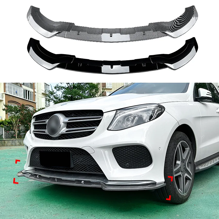 Front Bumper Lip Spoiler Diffuser Splitters Body Kit Aprons Cover Guard Trim For Mercedes-Benz W166 GLE Coupe C292 AMG 2015-2018