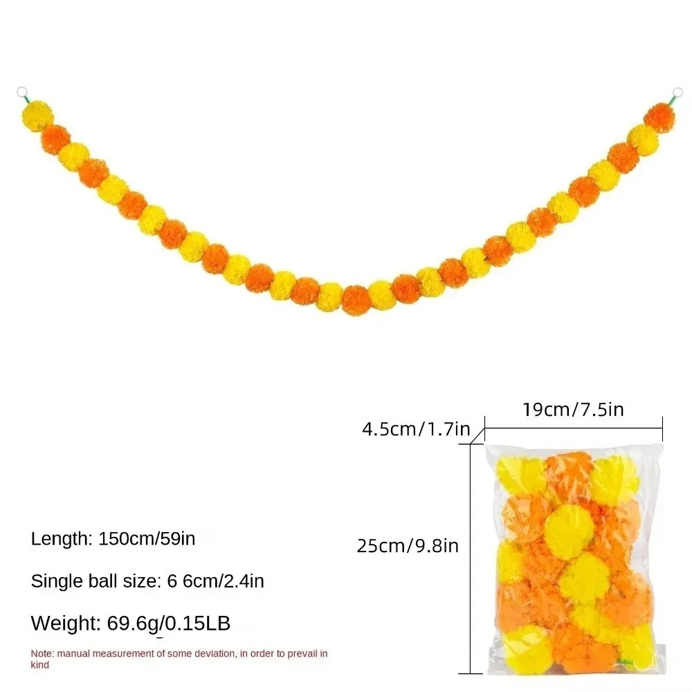 DIY Ringelblumengirlande ​ ​ Lange Stränge künstliche Pooja Diwali Fiesta Pooja Ringelblumen ​ ​ Veranstaltungsdekor biegbar ​ ​ – Detail 4