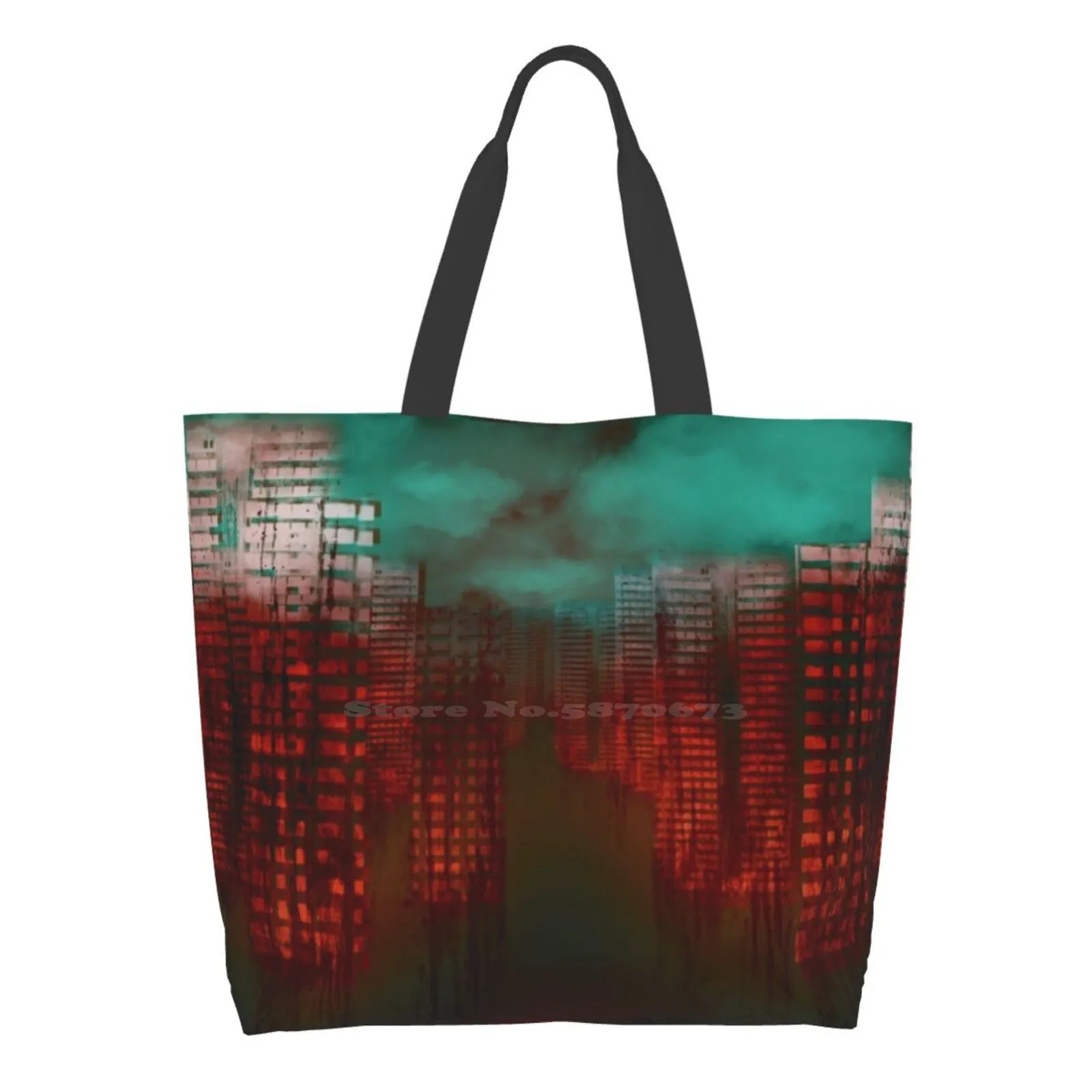 

Сувенир красный морской поток Дизайнерские Сумки хозяйственная сумка темный черный эстетика страшная ведьма странная искусственная металлическая головка