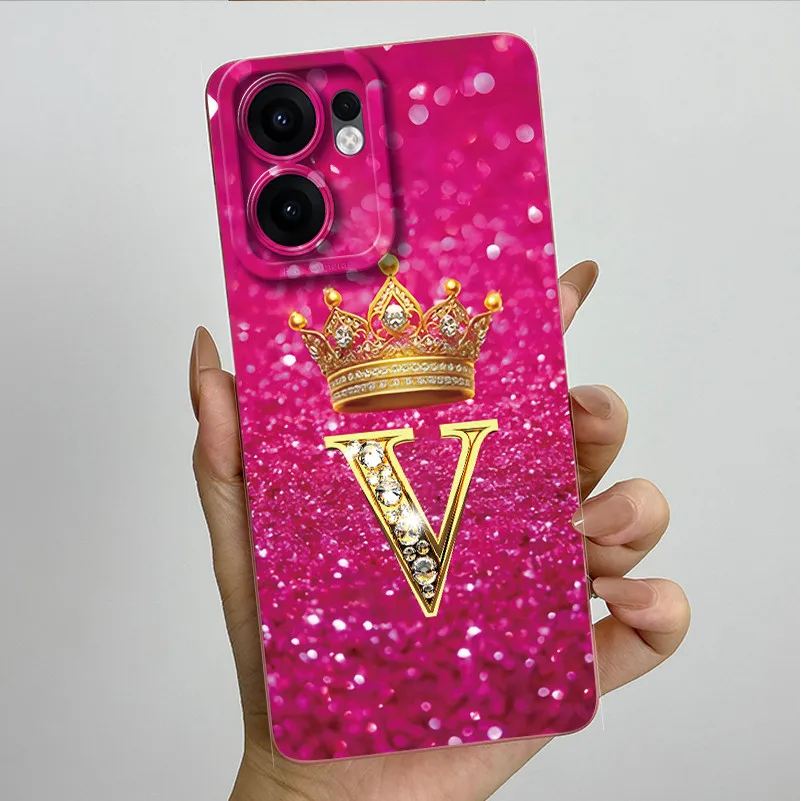 Crown Letter Painted Soft Silicone Phone Case - Enhanced Back Cover with Bumper Protection