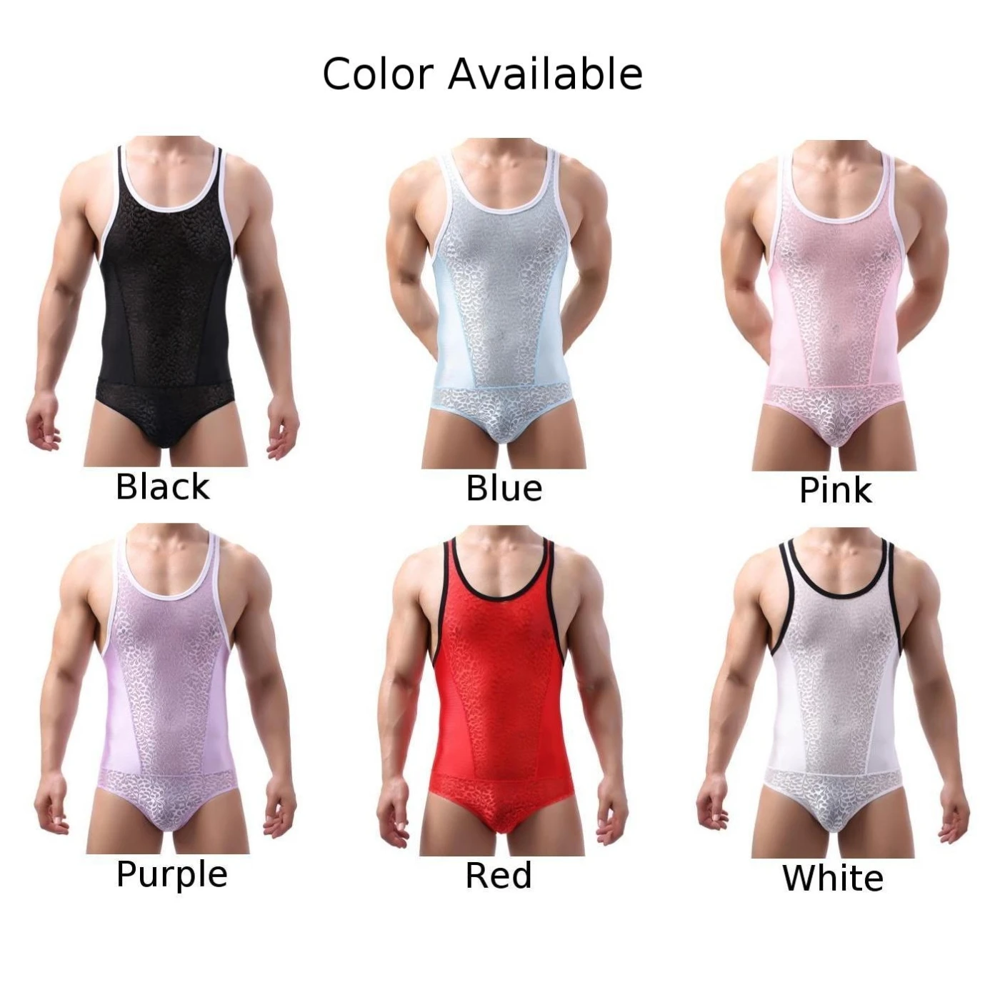 Men Sexy Bodysuit Bodywear Jumpsuits Fashion Sleepwear Leotard Gay Well-looking Underwear Clubwear Outfit Male Nightwear Uniform