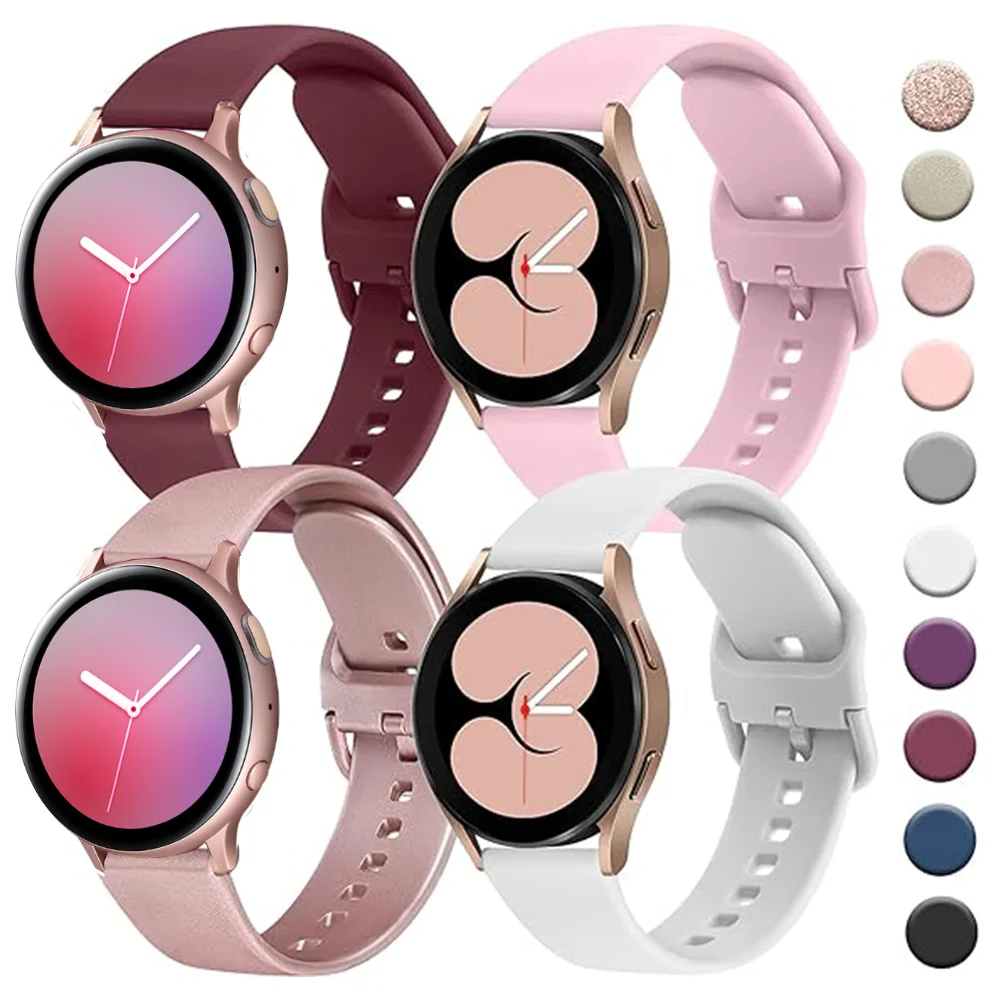 

Silicone Strap For Samsung galaxy watch 6/5/pro/3/4/6 Classic 43mm 47mm/Active 2 Sport bracelet huawei Gt 3-2-2e 20mm 22mm Band