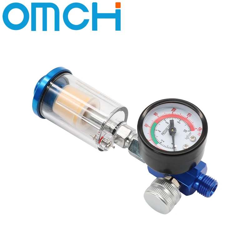 Spray Gun air flow regulator Gauge In-line Oil Water Trap Filter Separator Adapter Pneumatic Tools For Airbrush